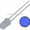 LED 5mm niebieska 2180mcd przezro. czubek mat.mig