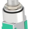 Pushbutton, 1 pole, natural, unlit , 6 A/250 V, mounting Ø 6.35 mm, IP65, 4-1437567-3