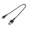Kabel USB Złącze A USB A Złącze B Lightning dł. 300mm Wytrzymały kabel Apple Lightning USB 2.0 kolor: Czarny