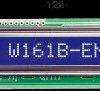 EA W161B-ENLW LCD module, 1x16, H:9.7mm, bl/ws, w.Bel.