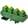 Slim DIN Rail Mount 16A/300V 4x3 Position Screw Terminal Block Distribution Module.