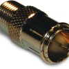 Coaxial adapter, 75 Ω, F socket to F-Push-on plug, straight, 222157