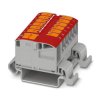 Blok rozdzielczy PTVFIX 6/12X2,5-NS35A RD, czerwone złącze przemysłowe - 12 punktów przyłączeniowych o przekroju 2,5mm2