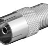 Adapter F: gniazdo F gniazdo koncentryczna cynkowa wtyczka adaptera
