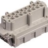 Socket contact insert, H-B 16, 16 pole, equipped, solder connection, T2040323201-000
