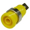 3266-I-GE Gniazdo bezp. 4mm, konekt.6,3mm, 36A, żółte mont. nakręt. M12, 1kV/kat.III, 600V/kat.IV, ELECTRO-PJP, 3266