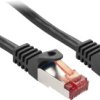 kabel LAN LINDY 47376, 1 szt., RJ45, CAT 6, S/FTP, 5.00 m, czarny