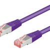 Patch cord S/FTP 6a linka Cu LSZH fioletowy 5m 27AWG 93822