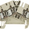 Through terminal block, spring balancer connection, 0.5-4.0 mm², 3 pole, 32 A, 8 kV, dark beige, 1790520000
