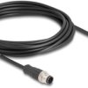 kabel LAN Delock 80805, 1 szt., M12, CAT 5e, S/FTP, 5.00 m, czarny