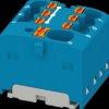 1047479 PTFIX distributor block, 4/6x1.5, blue