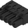 Socket header, 5 pole, pitch 5.08 mm, angled, black, 2566620000