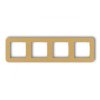 MINI Ramka uniwersalna poczwórna zaokrąglona z tworzywa złoty 29MRTZ-4