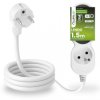 Przedłużacz Sieciowy Kabel z Uziemieniem Listwa Zasilająca 3 Gniazda 1.5m Biały Sznur Lendo Lumiled