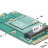 64339 Adapter Mini PCIe male to M.2 Key A slot