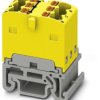 Distribution block, push-in connection, 0.14-2.5 mm², 6 pole, 17.5 A, 6 kV, yellow, 3002955