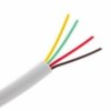Przewód telefoniczny 4C - CCA biały, płaski