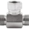 Hydrauliczny adapter teowy gwintowany 4S6MK4S, Connector A G 1/4 męskie Connector B G 1/4 męskie Parker