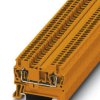 Through terminal block, spring balancer connection, 0.08-1.5 mm², 2 pole, 17.5 A, 6 kV, orange, 3037012