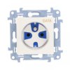 Simon 10 Gniazdo pojedyncze DATA z/u 16A IP20 z kluczem uprawniającym białe CGD1.01/11