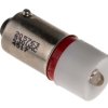Lampka kontrolna Czerwony 230V ac BA9s LED średnica 10mm długość 24mm