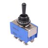 6649-03 APEM Black On-Off-On 12mm Toggle Switch DPDT 6.5A