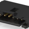 Pin header, 8 pole, pitch 2.54 mm, angled, black, 103635-7