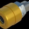 4 mm socket, screw connection, mounting Ø 8 mm, CAT O, yellow, 930176103