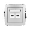 Deco Mechanizm Ładowarki Usb Podwójnej 2Xusb C, 20W Max., Srebrny Metalik...