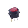 Przełącznik AC, czerwony, podświetlany, mini