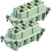 Socket contact insert, 32B, 12 pole, equipped, screw connection, with PE contact, 09310062711