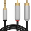Kabel Przyłącze wt. 3,5 st.-2* Jack RCA (cinch) 1,5m