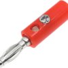 Adapter z wtykiem bananowym Męski typ Wtyk bananowy Czerwony 32A RS PRO rozmiar 4 mm