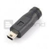 Adapter gniazdo 5,5/2,1mm - wtyk miniUSB