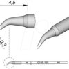 C115105 C115 soldering tip, round, C115105/dia. 0.3 mm, curved