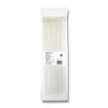 Qoltec Opaski zaciskowe Trytki kablowe 4.8*350mm 100 szt. Nylon66 UV Białe