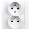 AS Gniazdo podwójne z/u z niezamiennością faz białe GP-2GC/00