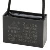 Kondensator rozruchowy do silnika 2uF 450VAC, przewody 20cm, 36x15x25mm