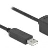 Delock Adapter USB-a na RJ45 USB 2.0 Złącze męskie RJ45, Złącze męskie USB-A 0.50 m czarny 64163