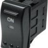 Rocker switch, black, 2 pole, On-Off, off switch, 10 A/24 VDC, IP66, illuminated, printed, 3251.0064