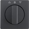 BERKER Q.x Płytka czołowa z pokrętłem do wyłącznika żaluzjowego obrotowego antracyt aksamit 1080608600 HAGER