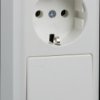 388604 Universal switch + socket combi, 10/16 A, CONTURA, pure white
