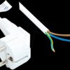 P0185-W020 power cord type E+F CEE 7/7 to open ends, white, 0,75 mm², 2 m