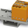 Distribution block, push-in connection, 0.14-4.0 mm², 7 pole, 24 A, 8 kV, orange, 3273084
