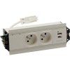 Mediaport Simon 480 Indesk 2x250V USB A-C Biały
