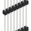 Pin header, 8 pole, pitch 2.54 mm, straight, black, SL132358Z