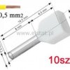 Końcówka rurkowa izolowana 2x0,5 L= 8mm ( 10szt )