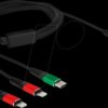 86821 Charging cable, USB-A -> 2x Lightning & 1x USB-C, 1 m