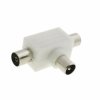Trójnik antenowy plastikowy 1 wtyk - 2 gniazda