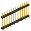 Pin header, 15 pole, pitch 2 mm, angled, black, SLY11SMD13315G